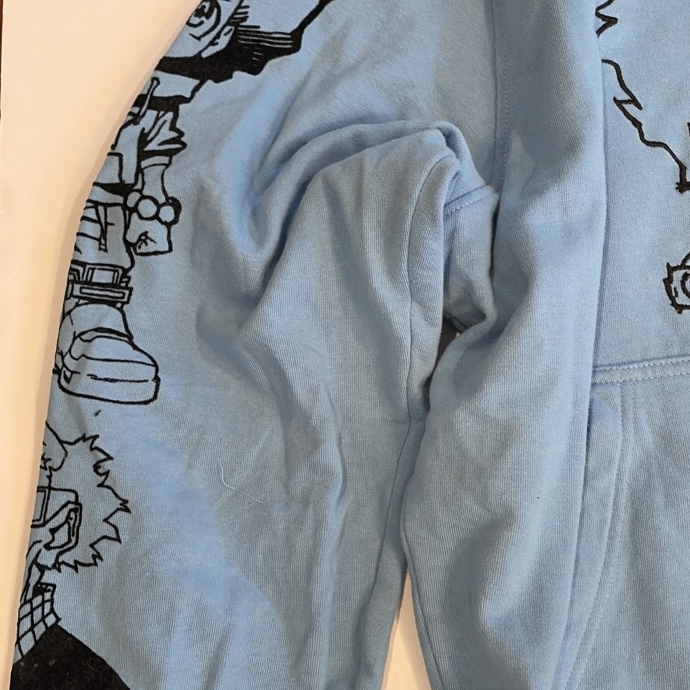 DEKRYPTIC  X  THE  BOONDOCKS   - GOLD  WINNERS OUTLINE BLUE HOODIE 2XL - Picture 5 of 16
